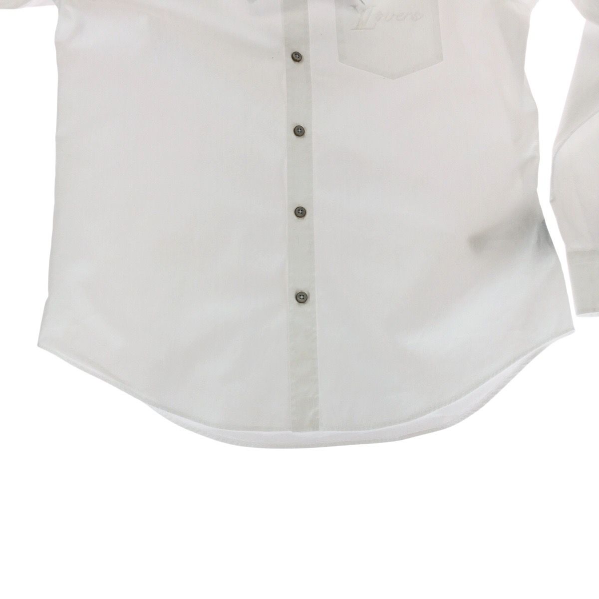 美品 LOUIS VUITTON ルイヴィトン LVロゴ刺繍 ホワイト コットン