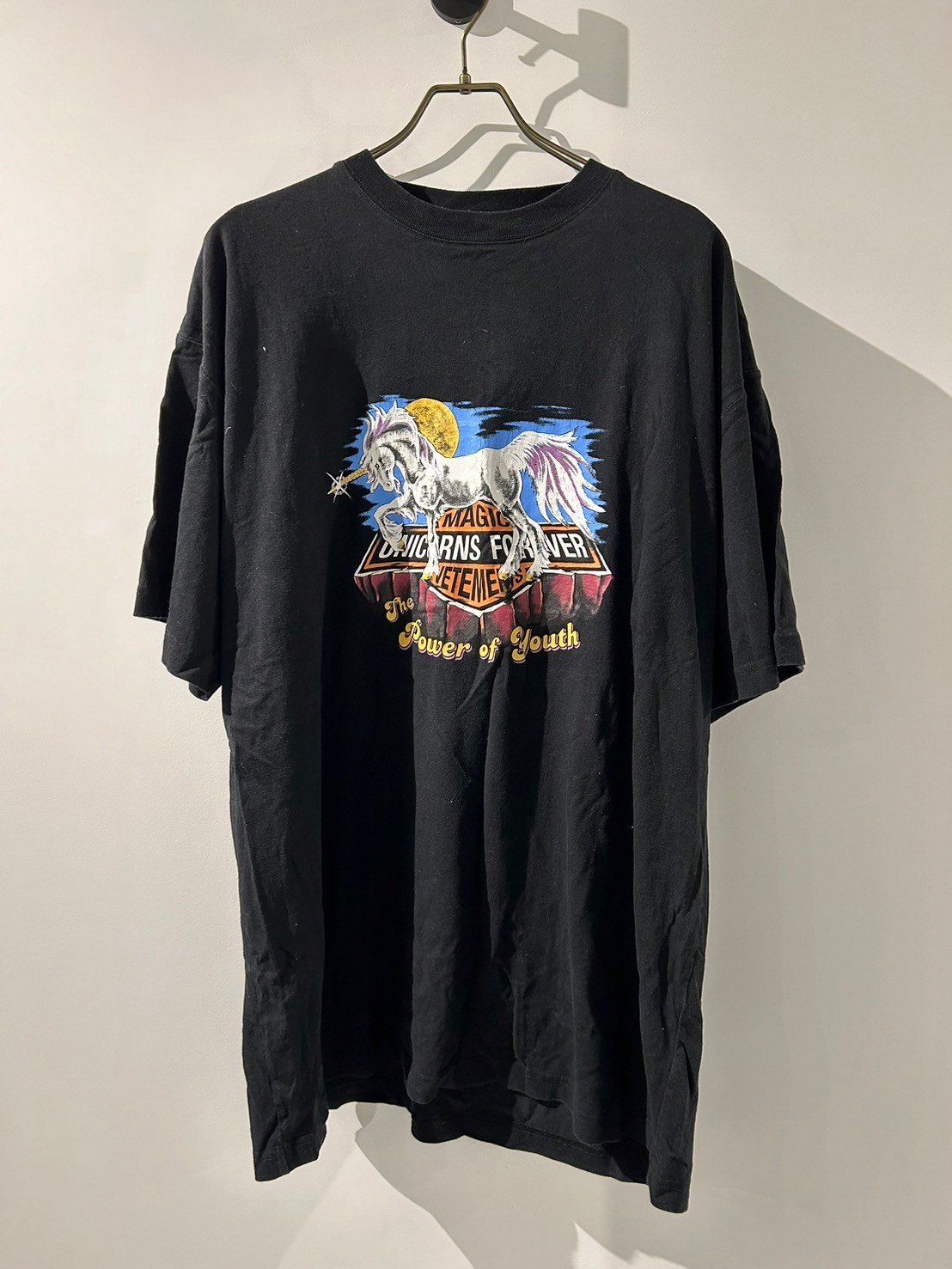 90s USA製 UNICORN ユニコーン Tシャツ L ブラック 希少 90s 極美