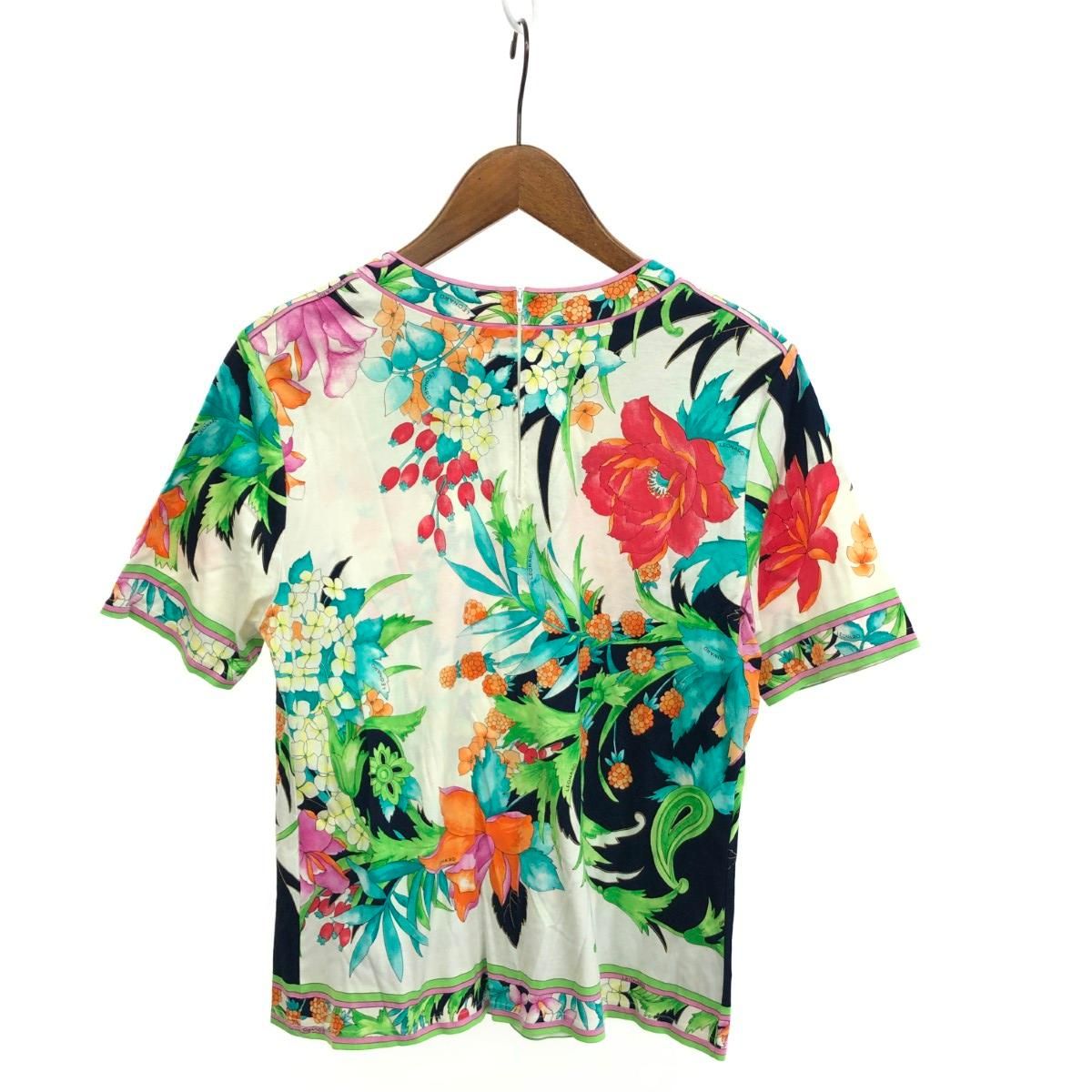 LEONARD レオナール 半袖ブラウス サイズ:L 総柄/カットソー ホワイト