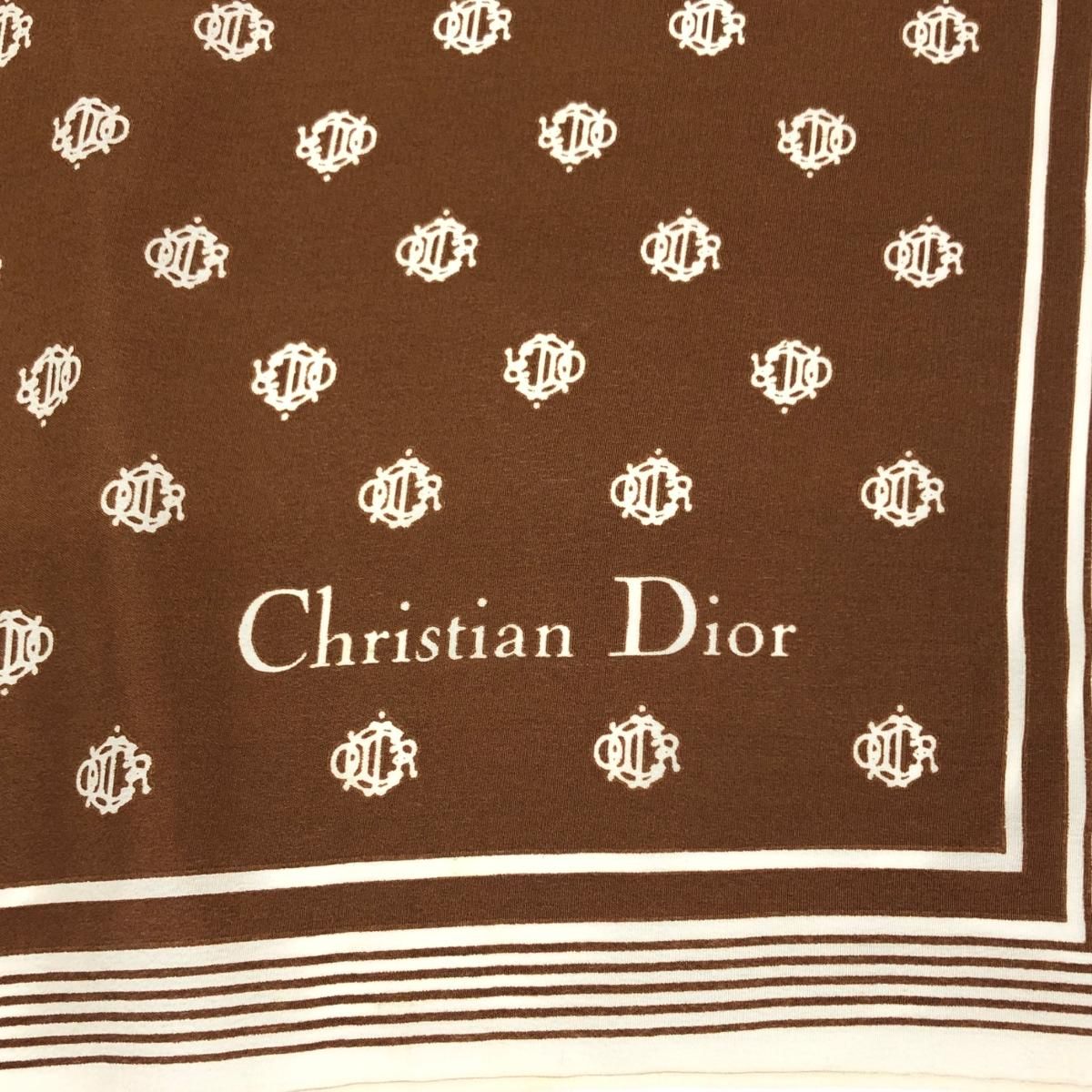 Christian Dior クリスチャンディオール スカーフ シルク100％/総柄 絹
