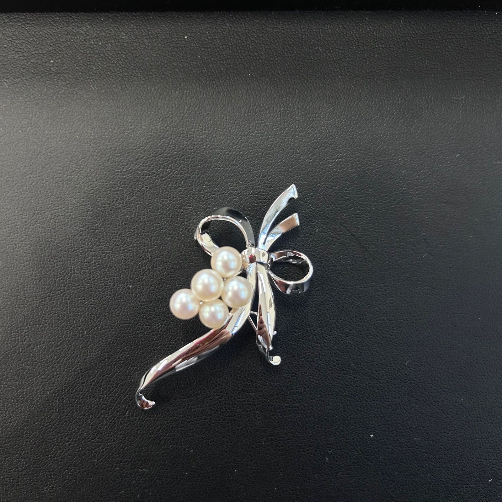 248【ミキモト】シルバー　パール　ブローチ　リボン　花束 431【ミキモト】シルバー ブローチ パール 花束 - メルカリ
