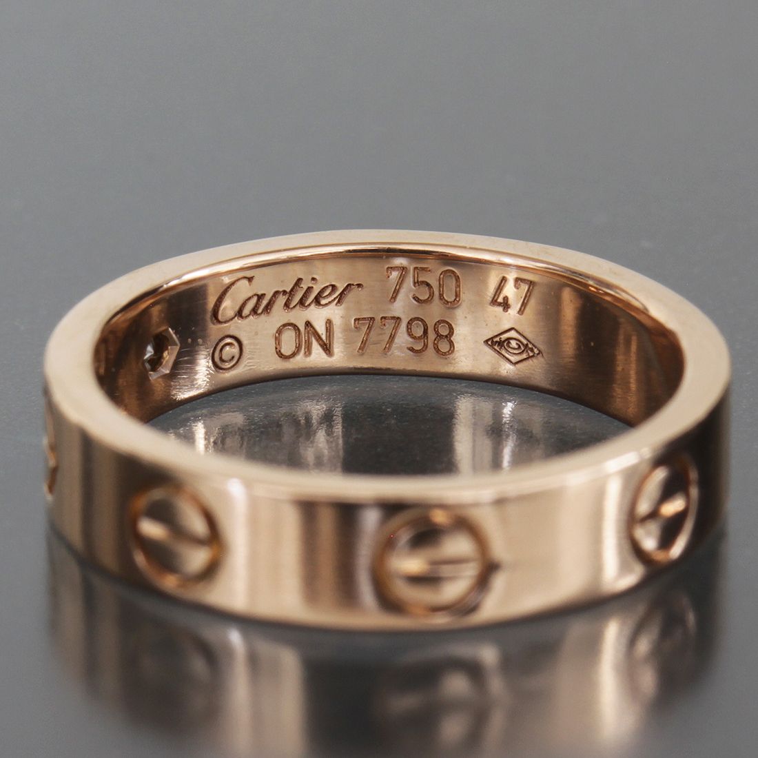 【愛】】B4577 カルティエ　ミニラブリング　750 10号 愛】】B4577 カルティエ ミニラブリング 750 10号 B4577 カルティエ