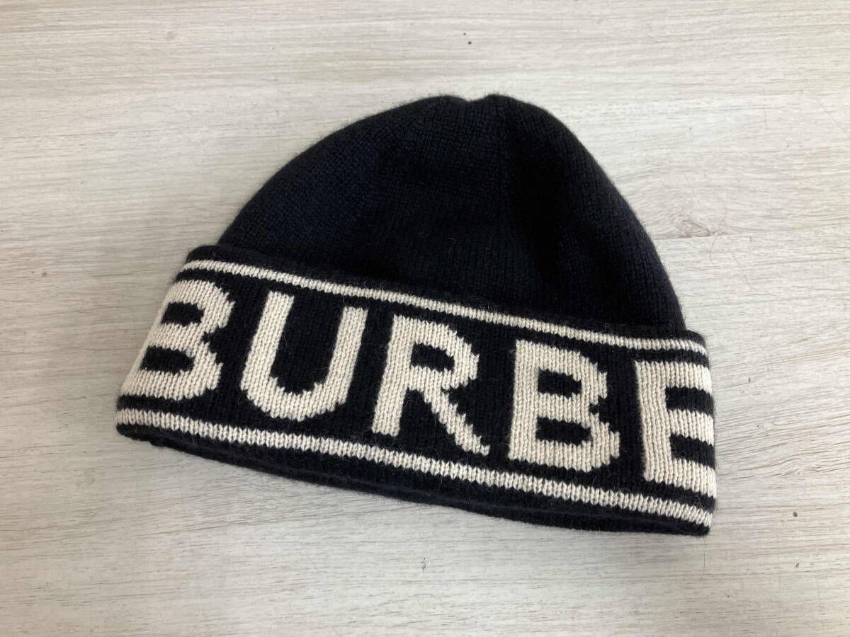 【人気モデル】BURBERRY London ロゴビーニー　カシミヤ100％ BURBERRY London ロゴビーニー／カシミヤ100％ ニット帽 【公式通販】