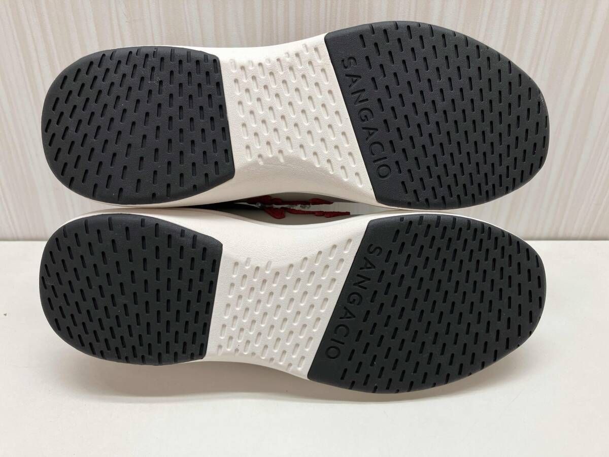 via SANGACIO サンガッチョ スニーカー にゅ BLOW GRAY/BORDEAUX 24.5 
