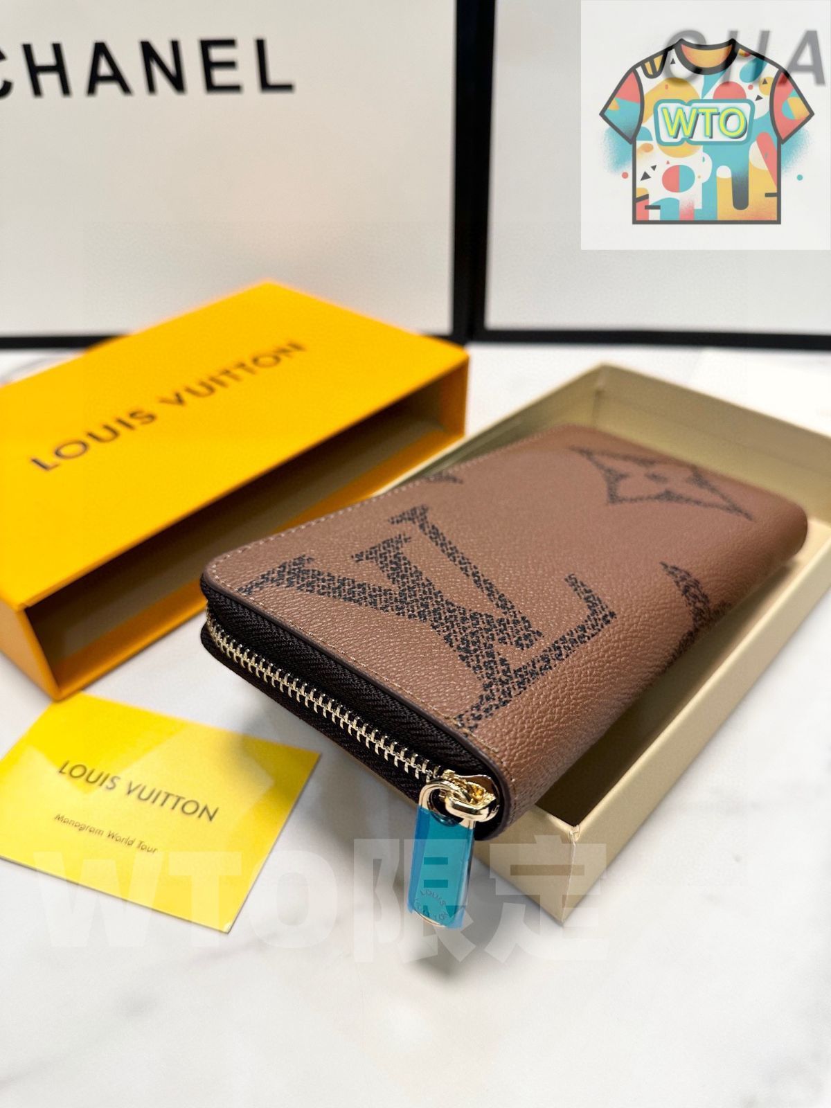 Louis Vuitton】今日特価！黒色 19x10cm 単ジッパーハンドポーチ 送料