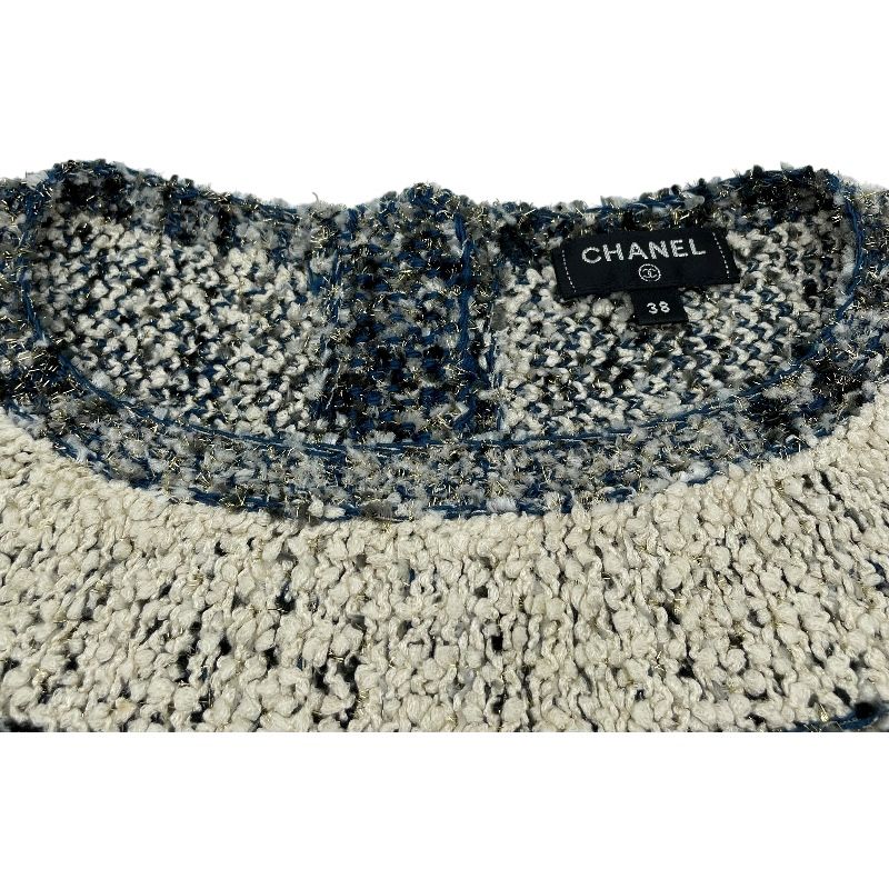 シャネル CHANEL グリッターニットセーター P61568K47214 ホワイト