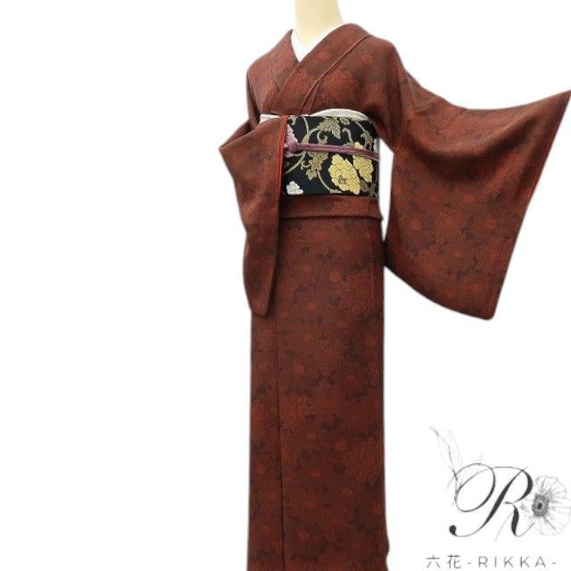 六花-RIKKA- 美品 正絹 人間国宝 中村勇二郎落款 江戸小紋 着物 A3999