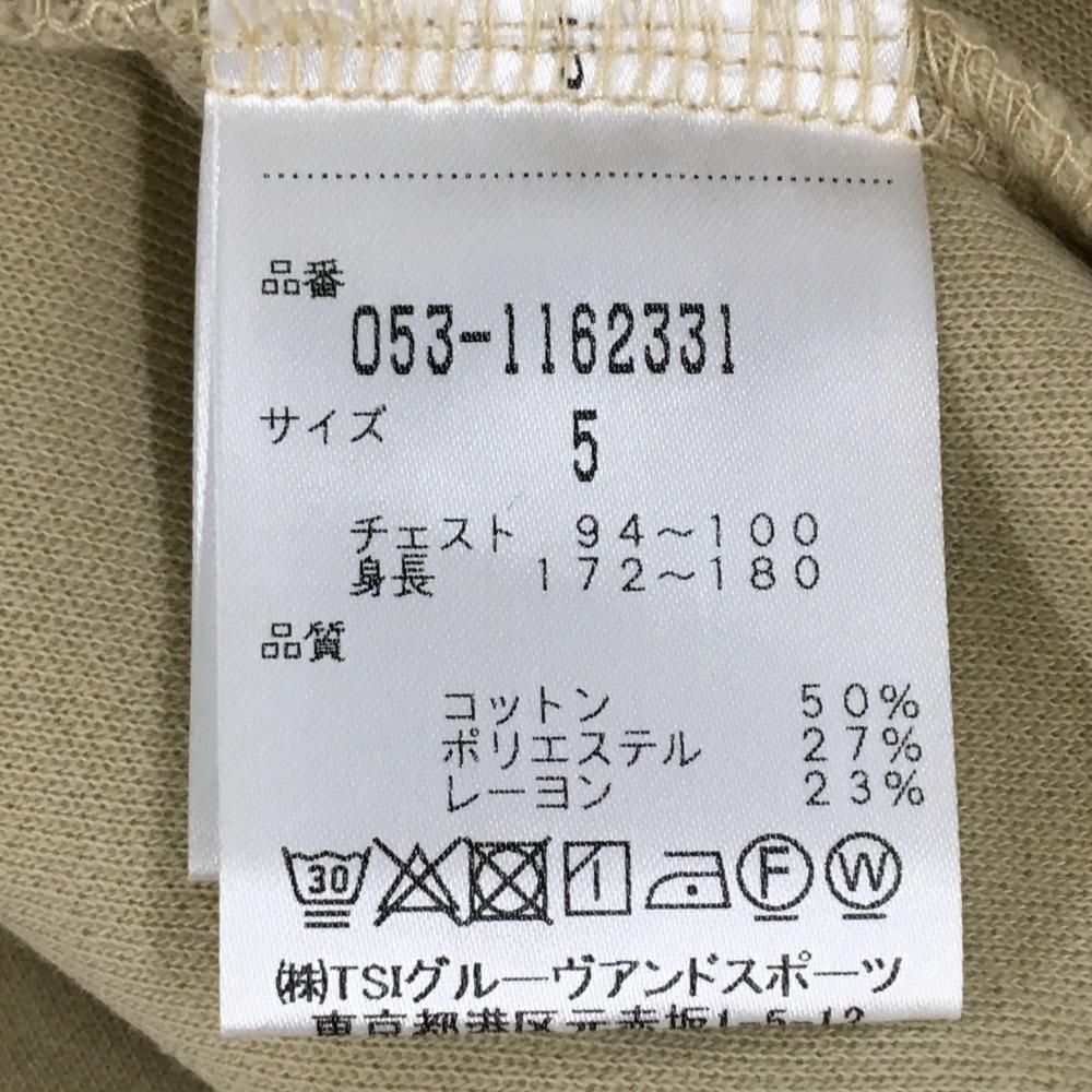 PEARLY GATES ロゴ入りセーター サイズ5 ベージュ PEARLY GATES ロゴ入りセーター サイズ5 ベージュ