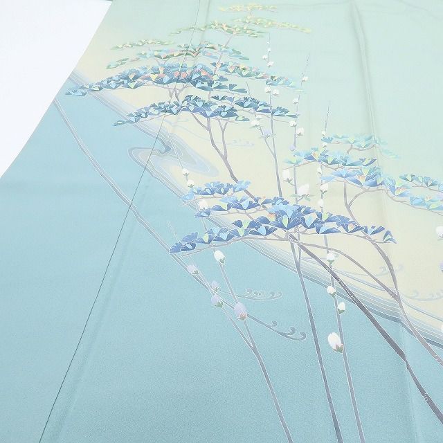 美品 やまと誂製 作家物落款 正絹袷 着物“神々しい葡萄が実る”訪問着O+94 美品 やまと誂製 作家物落款 正絹袷 着物“神々しい葡萄が実る”訪問着O+