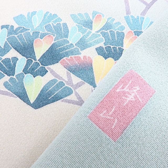 百華❀Y4050◇美品 正絹 やまと誂製 作家物 峰山落款 手縫い仕立て 松