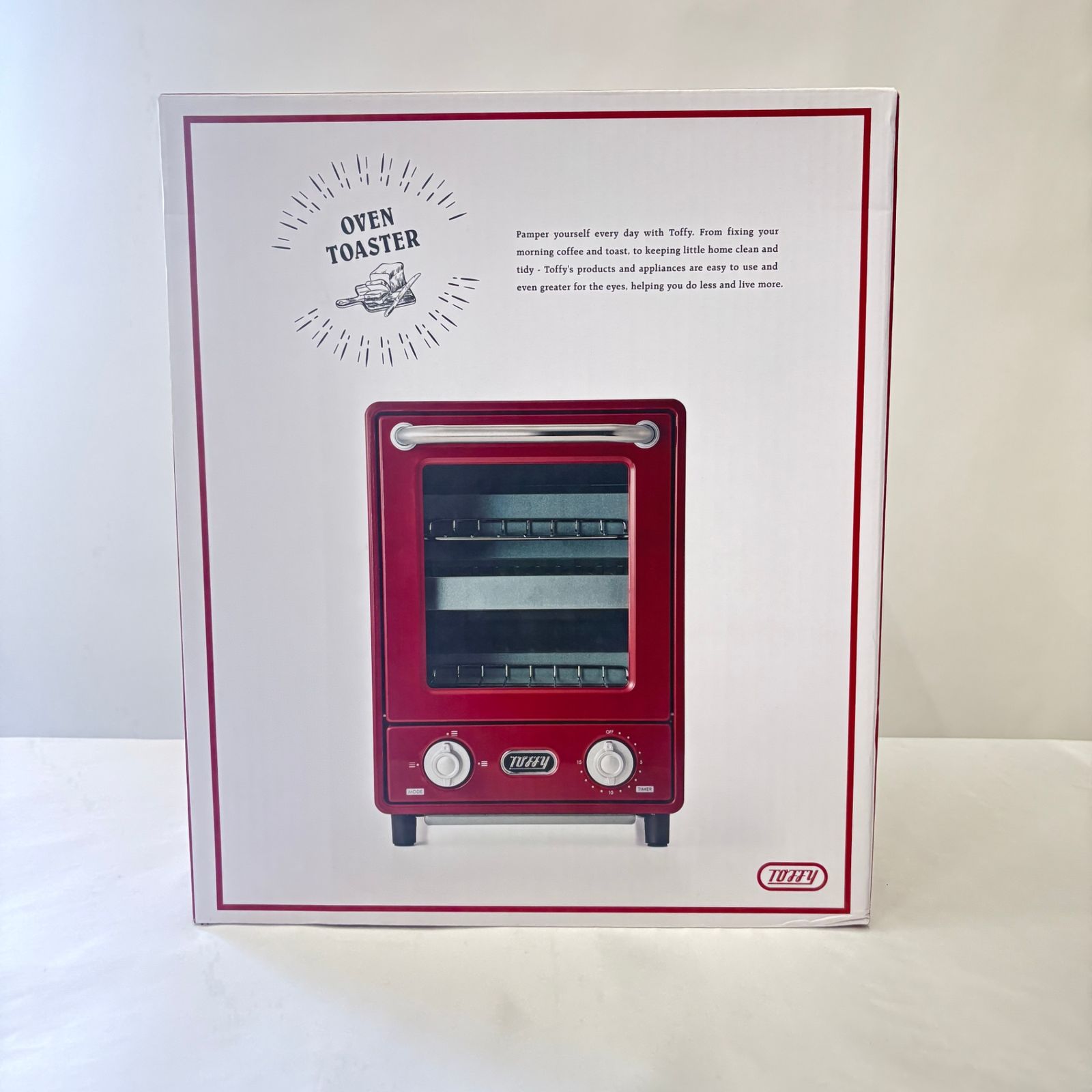 Toffy トフィー オーブントースター アンティークレッド K-TS4-AR