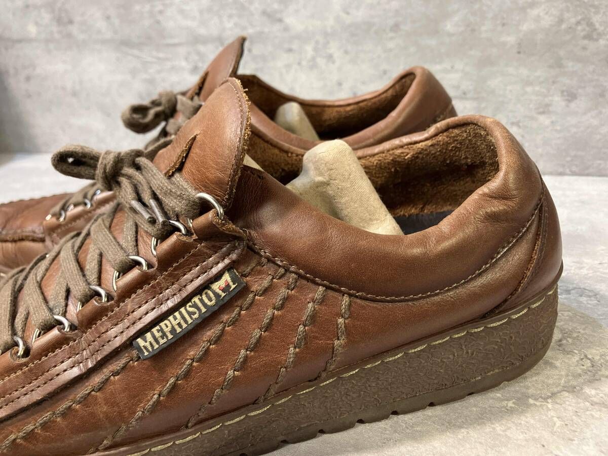 MEPHISTO RAINBO LEATHER SNEAKER BEIGE sizeUS10 レザースニーカー