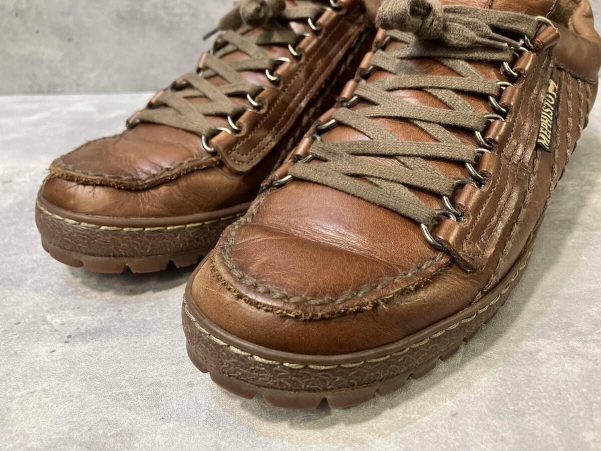 MEPHISTO RAINBO LEATHER SNEAKER BEIGE sizeUS10 レザースニーカー