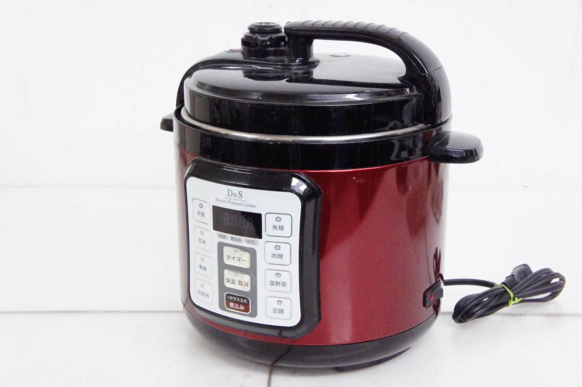 1円～ほぼ新品D＆S 家庭用マイコン電気圧力鍋 STL-EC50 19年製