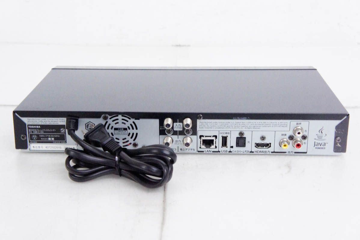 東芝TOSHIBA ブルーレイレコーダー レグザブルーレイ DBR-C100