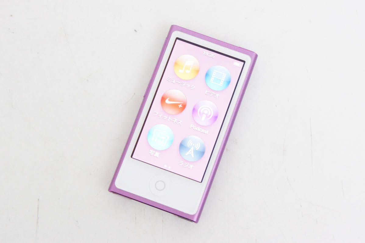 中古】Appleアップル 第7世代 iPod nano 16GB パープル MD479J - メルカリ