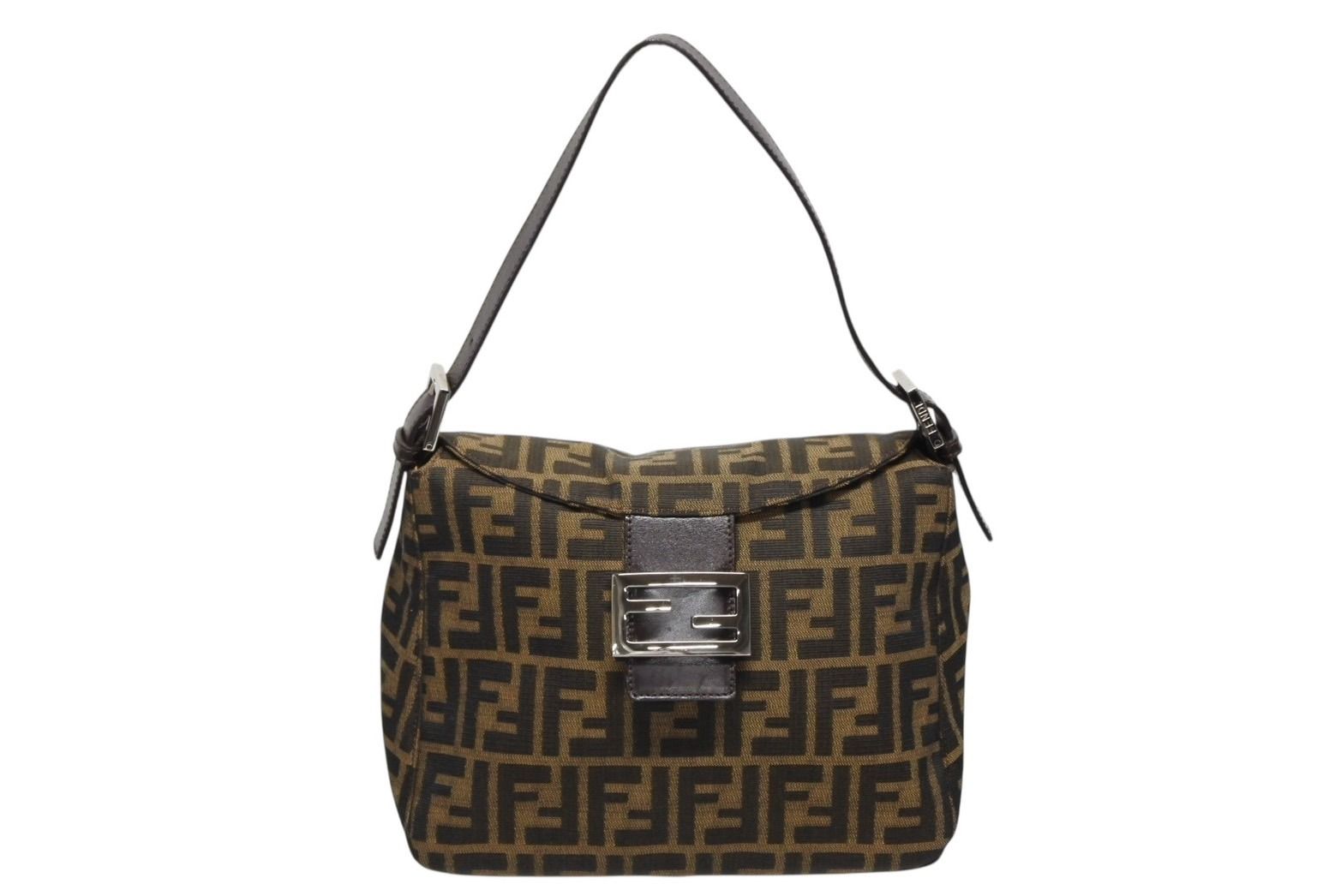 極美品 FENDI フェンディ マンマバケット ワンショルダーバッグ ズッカ