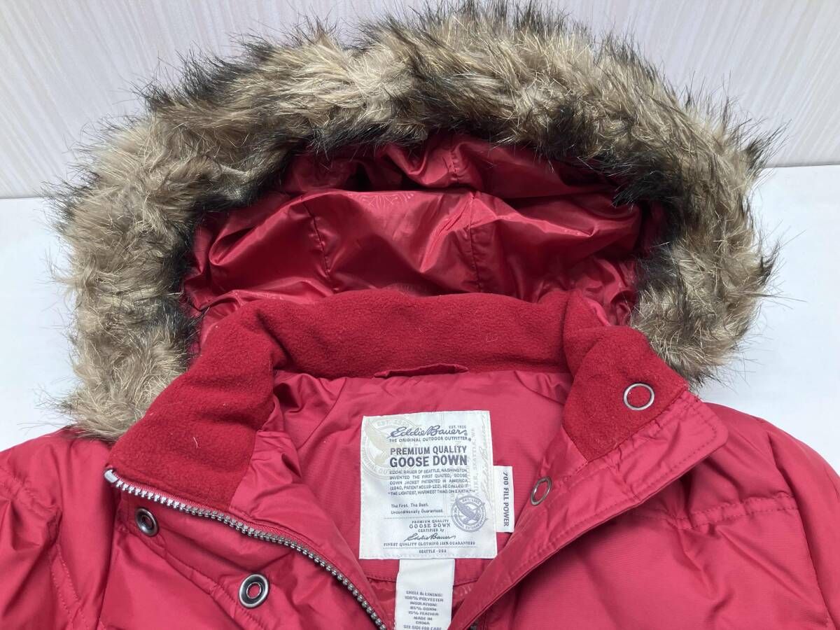 Eddie Bauer エディバウアー ダウンコート S レッド - メルカリ