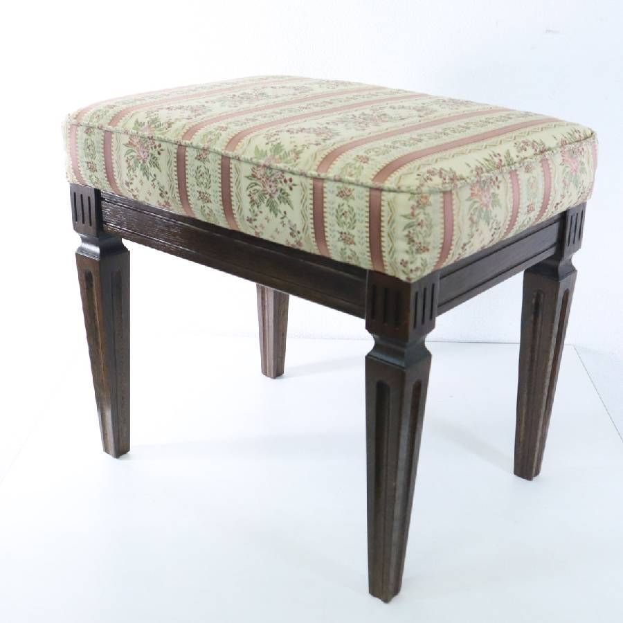 カリモク家具 最高峰 domani ドマーニ クイーンズライフ スツール 花柄