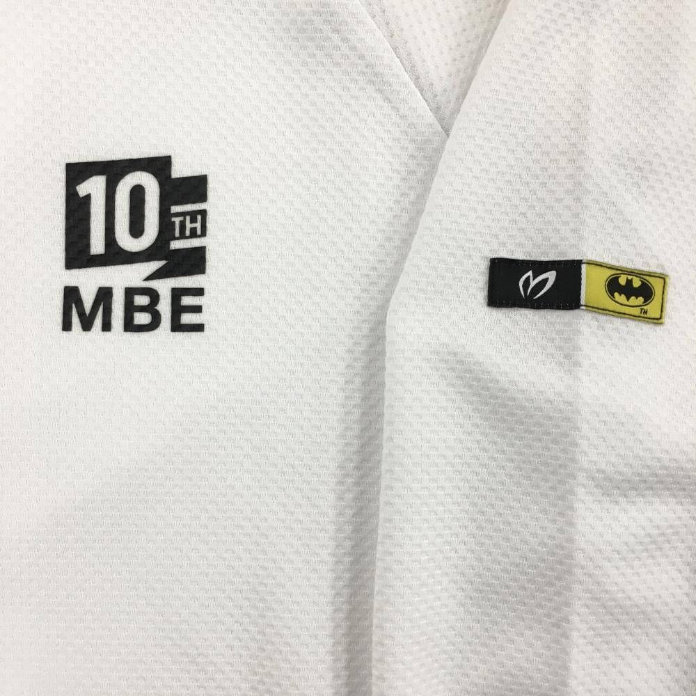 MASTER BUNNY EDITION バットマン 長袖シャツ　マスターバニー 美品】マスターバニー×バットマン 長袖ハイネックシャツ 白×黒 10周年