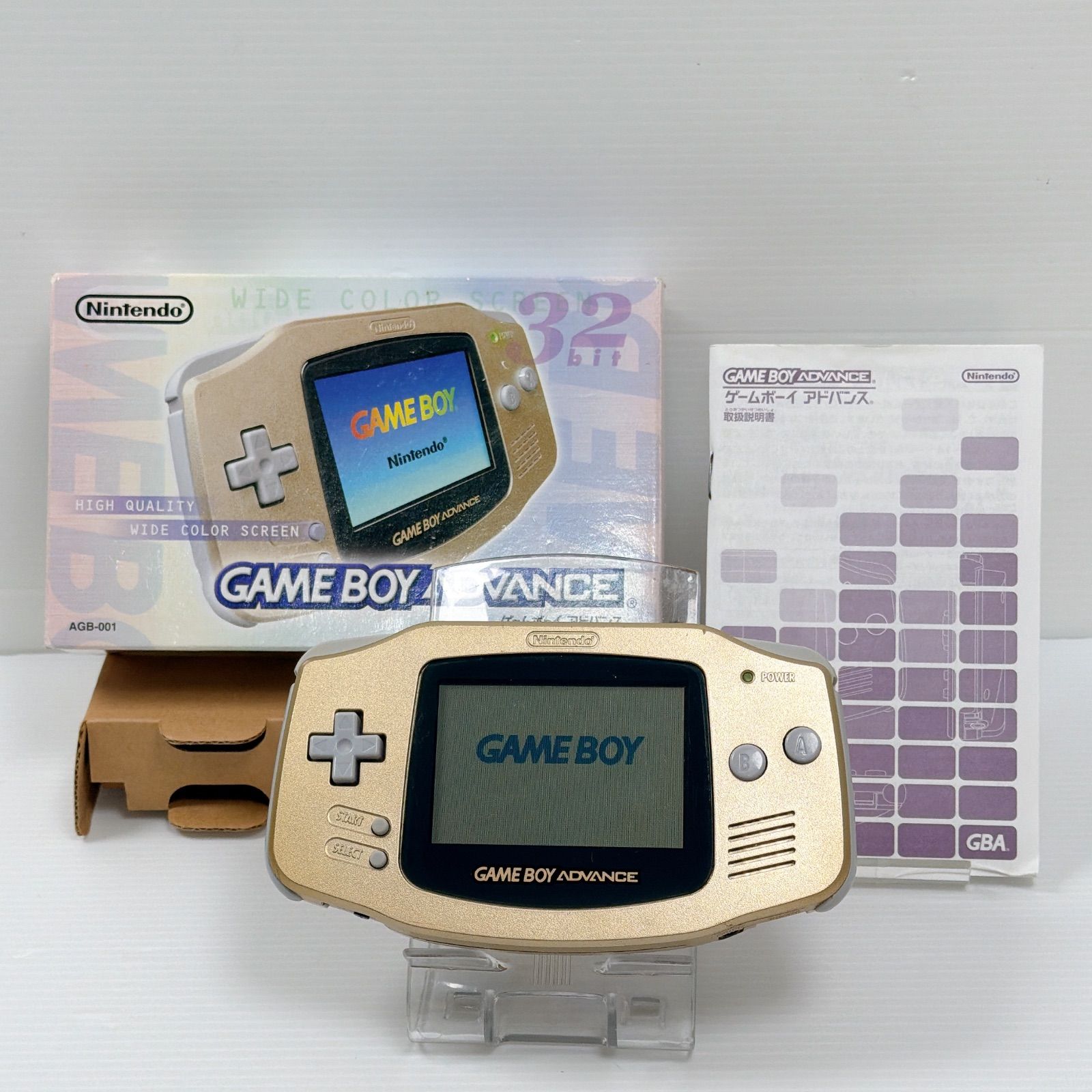 動作確認済み ゲームボーイアドバンス⁄ブラック 本体 GBA 箱・説付 GBA 