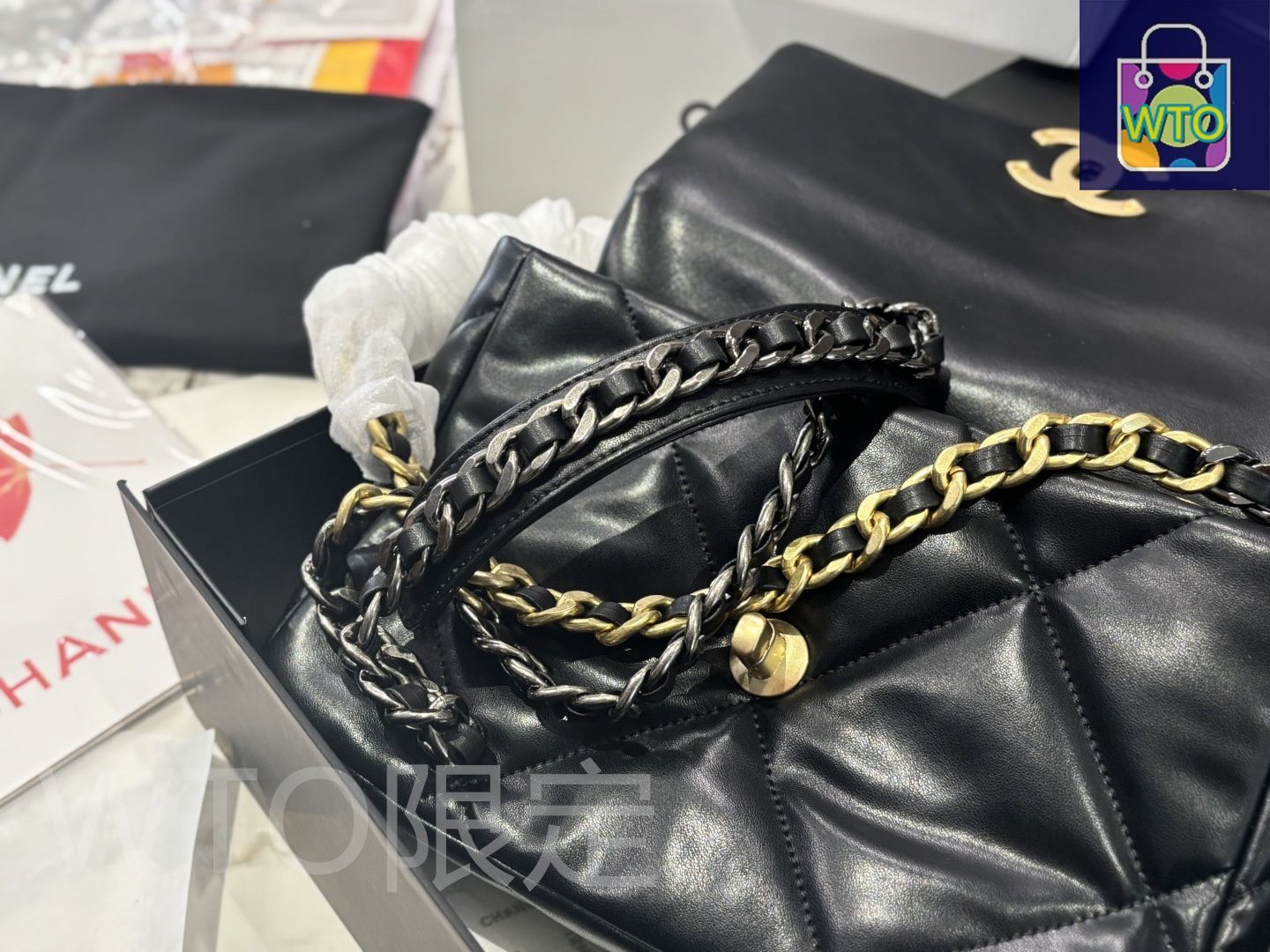 今日特価】Chanel シャネル 19バッグ アップグレードバージョン、皮材