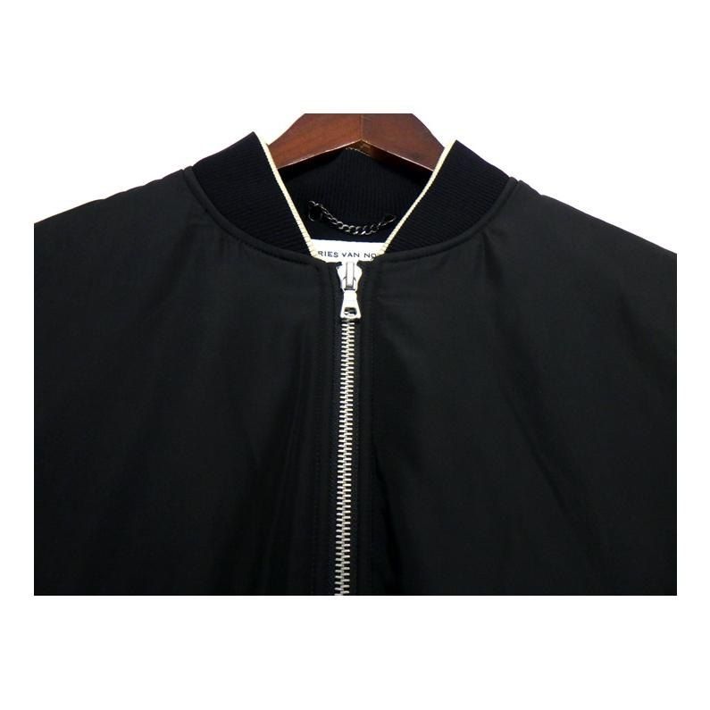 シ*ー様 【新品 未使用】ドリスヴァンノッテン ジップアップブルゾン BLACK ドリス ヴァン ノッテン DRIES VAN NOTEN 【 ZIP MA-1 】 バック