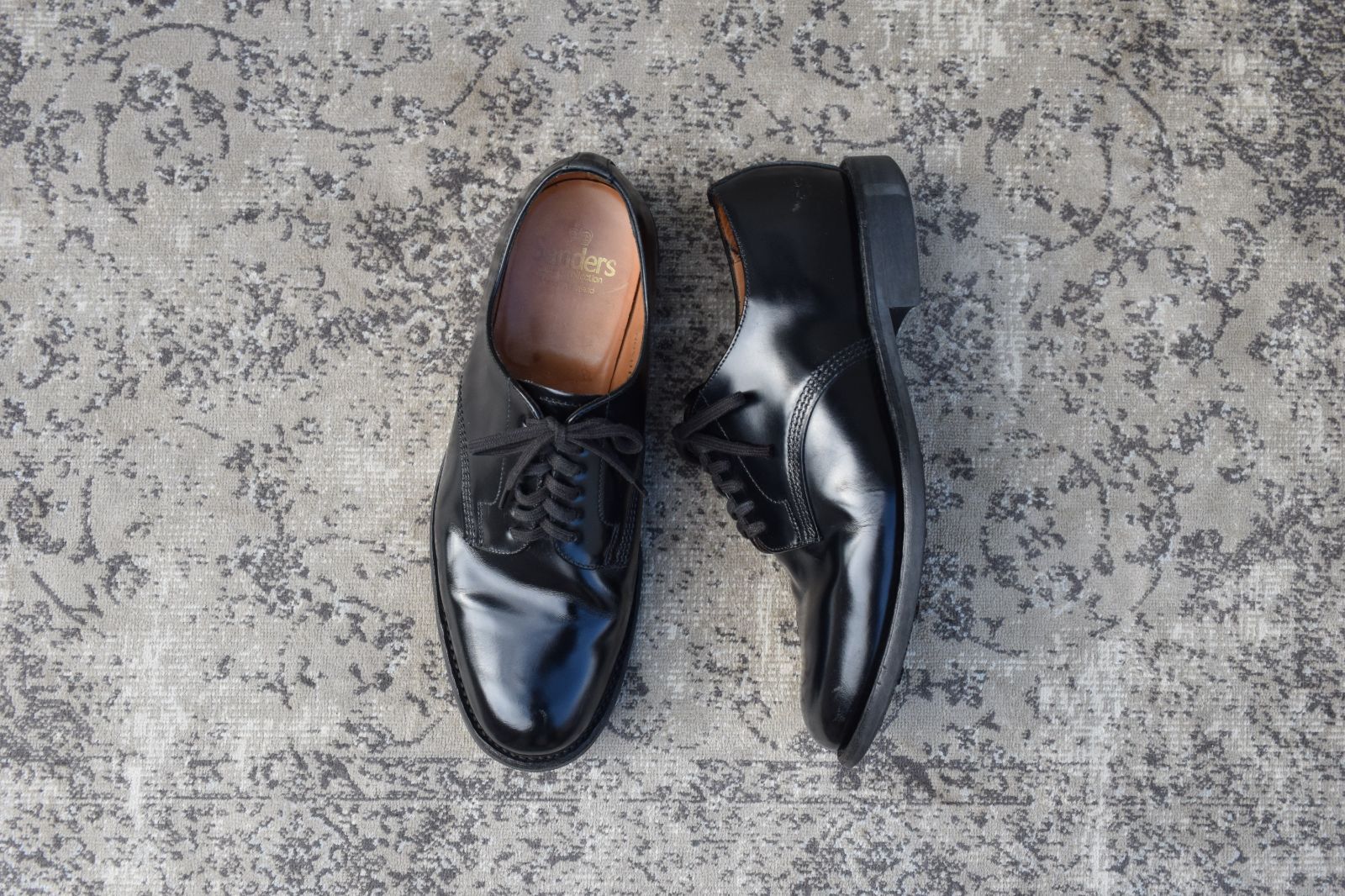 良品】SANDERS サンダース 1384B Officer Shoe オフィサーシューズ