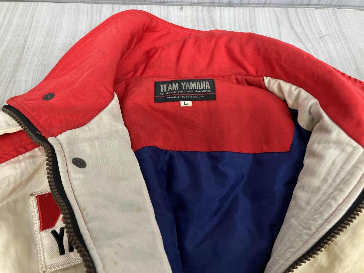 TEAM　YAMAHA　ジャンパー　レッド/ホワイト Vintage Yamaha Racing Sports Team Jacket Made in Japan Size M Red