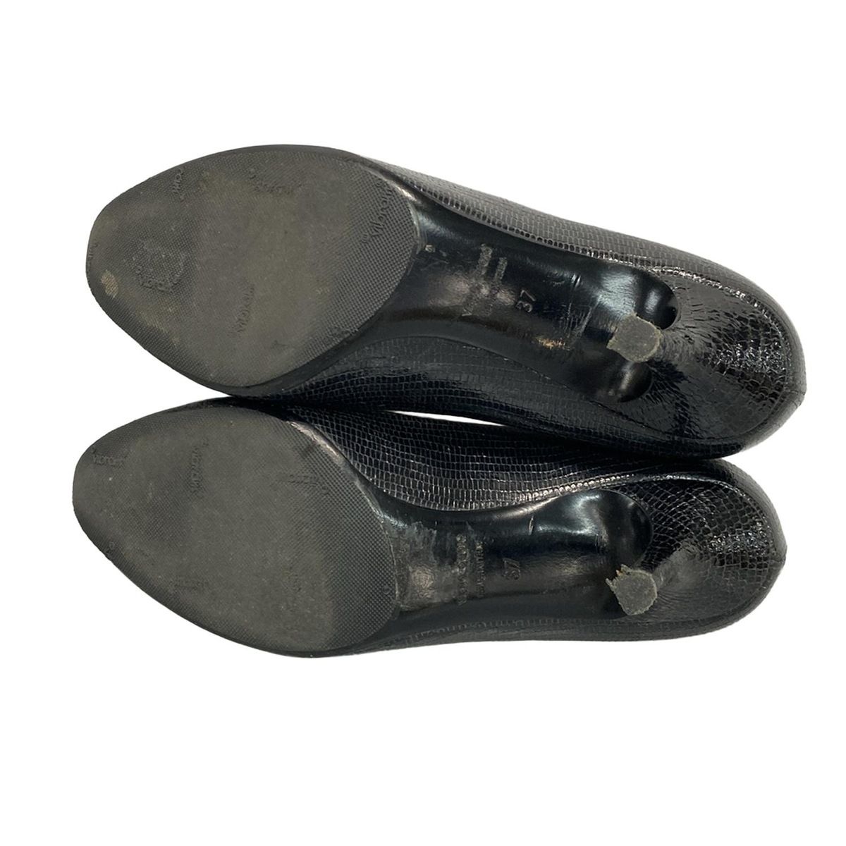 BRUNOMAGLI(ブルーノマリ) パンプス 37 レディース - 黒 型押し加工