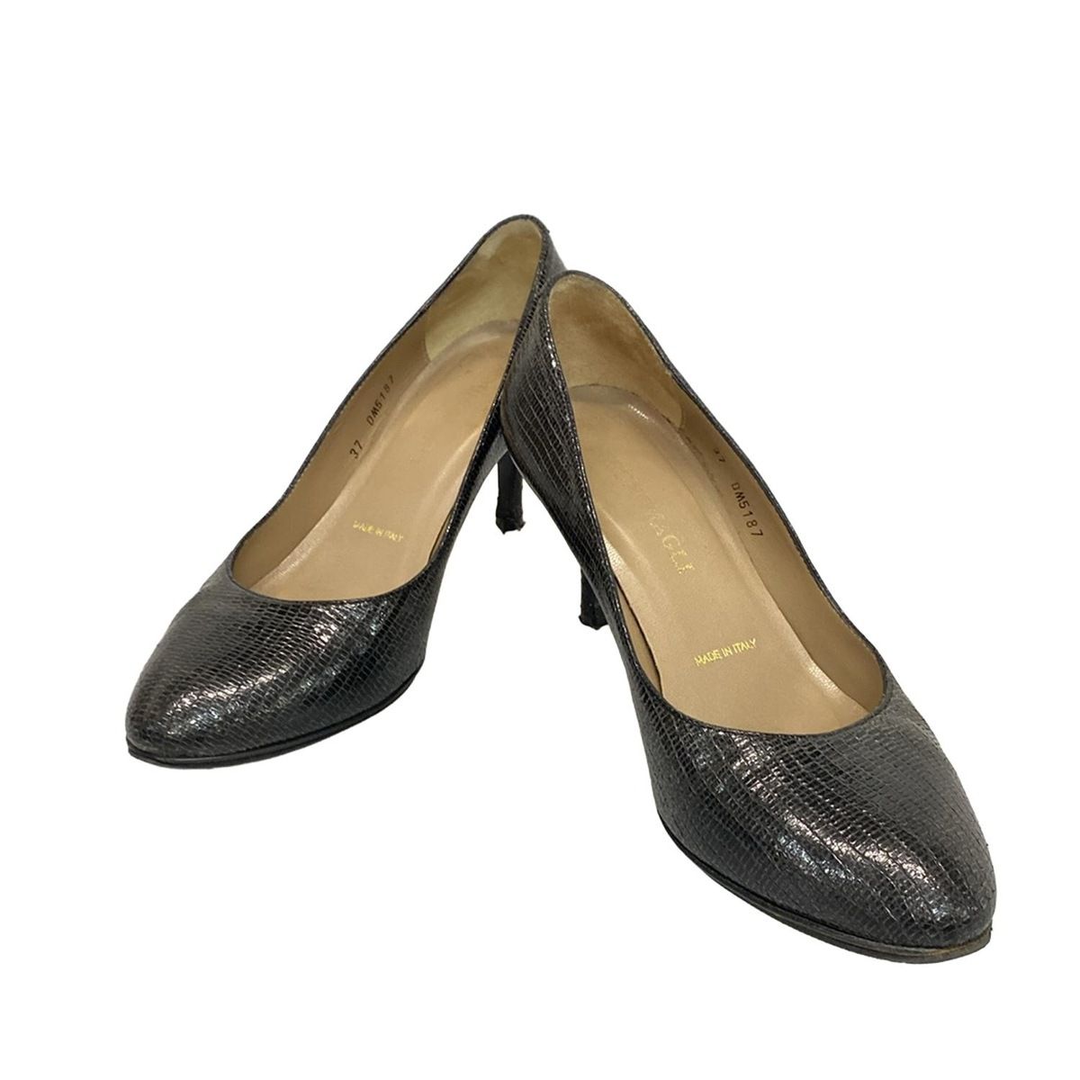 BRUNOMAGLI(ブルーノマリ) パンプス 37 レディース - 黒 型押し加工