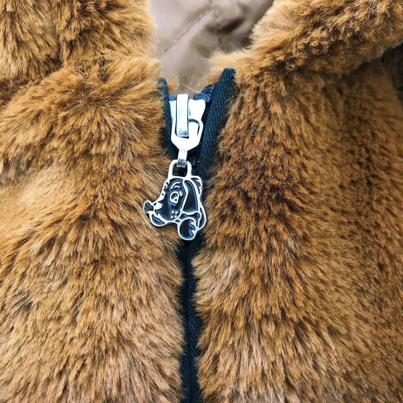 GALFY ガルフィー ボア アウター ブルゾン ジップアップジャケット 茶