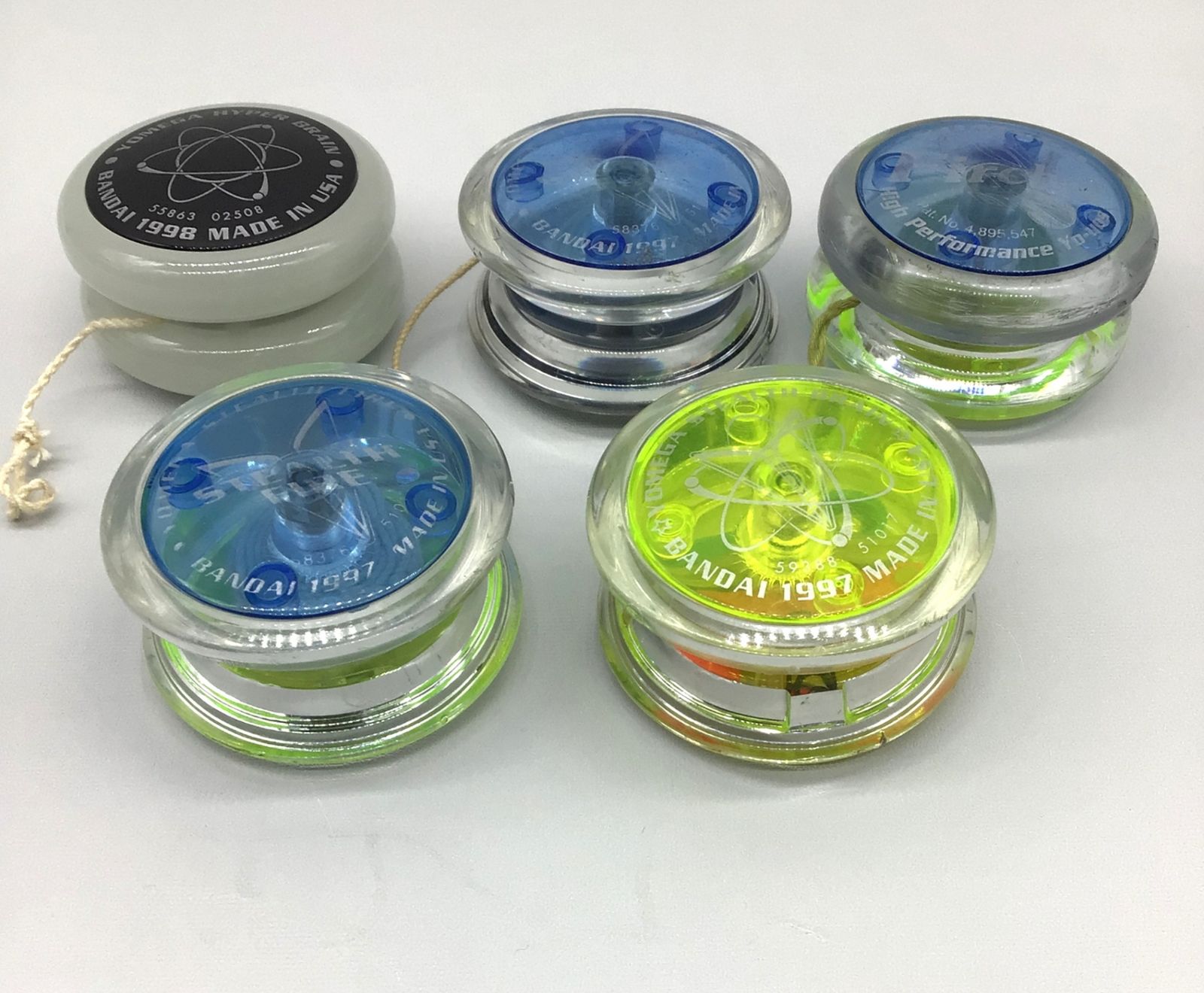 11260 【当時物】BANDAI バンダイ YOMEGA ハイパーヨーヨー 5個セット