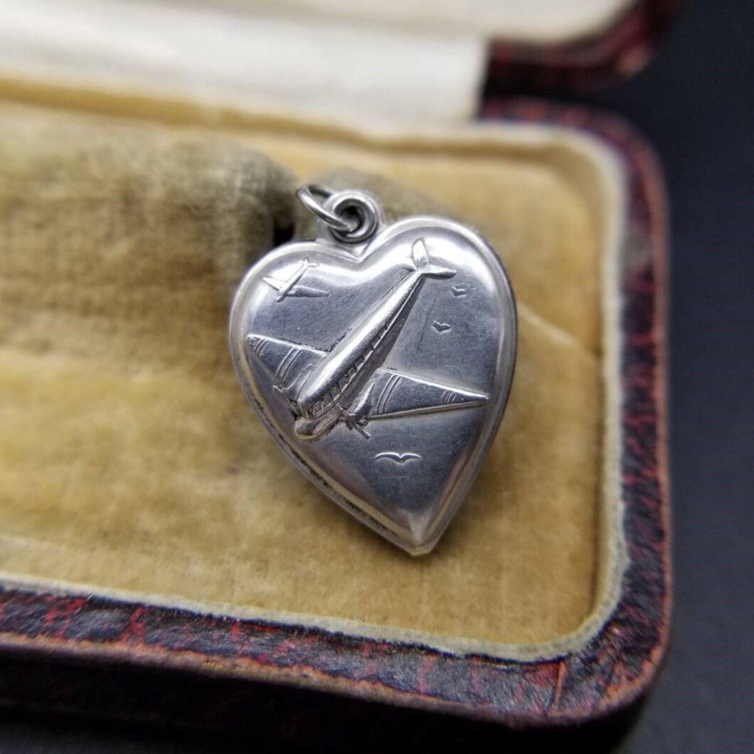 WWII期 ヴィンテージ スウィートハートジュエリー 飛行機 925 シルバー