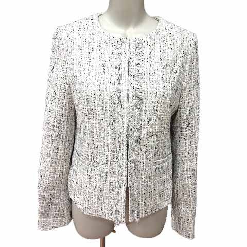 【未使用品】UNTITLED アンタイトル ツイード ノーカラー ジャケット M セール】 【きれいめカジュアル/通勤/入卒】ファンシーツイード