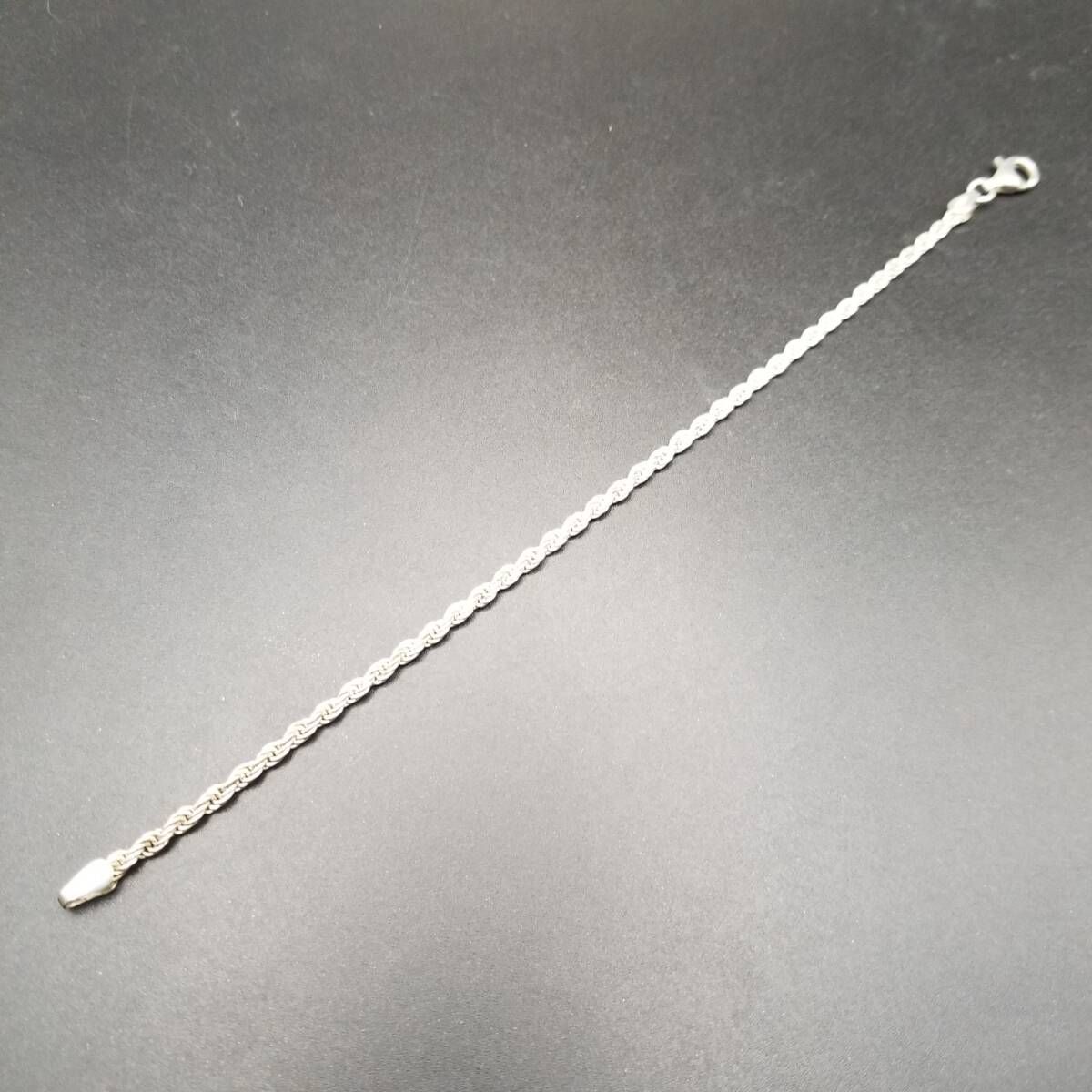 SU イタリア ヴィンテージ 細幅 ツイスト ロープチェーン 925 シルバー