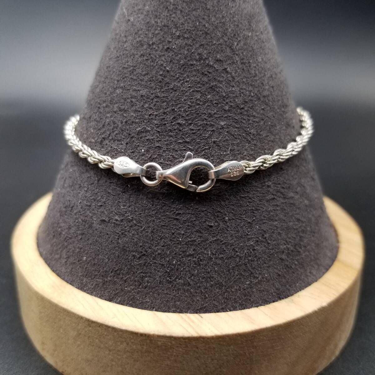 SU イタリア ヴィンテージ 細幅 ツイスト ロープチェーン 925 シルバー