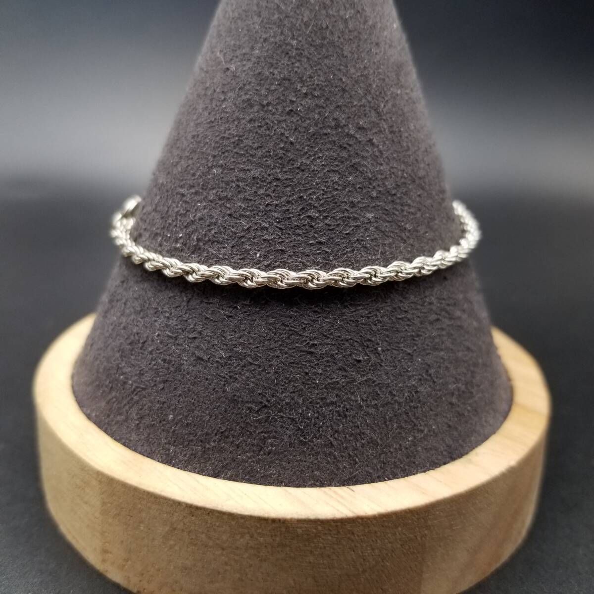 SU イタリア ヴィンテージ 細幅 ツイスト ロープチェーン 925 シルバー
