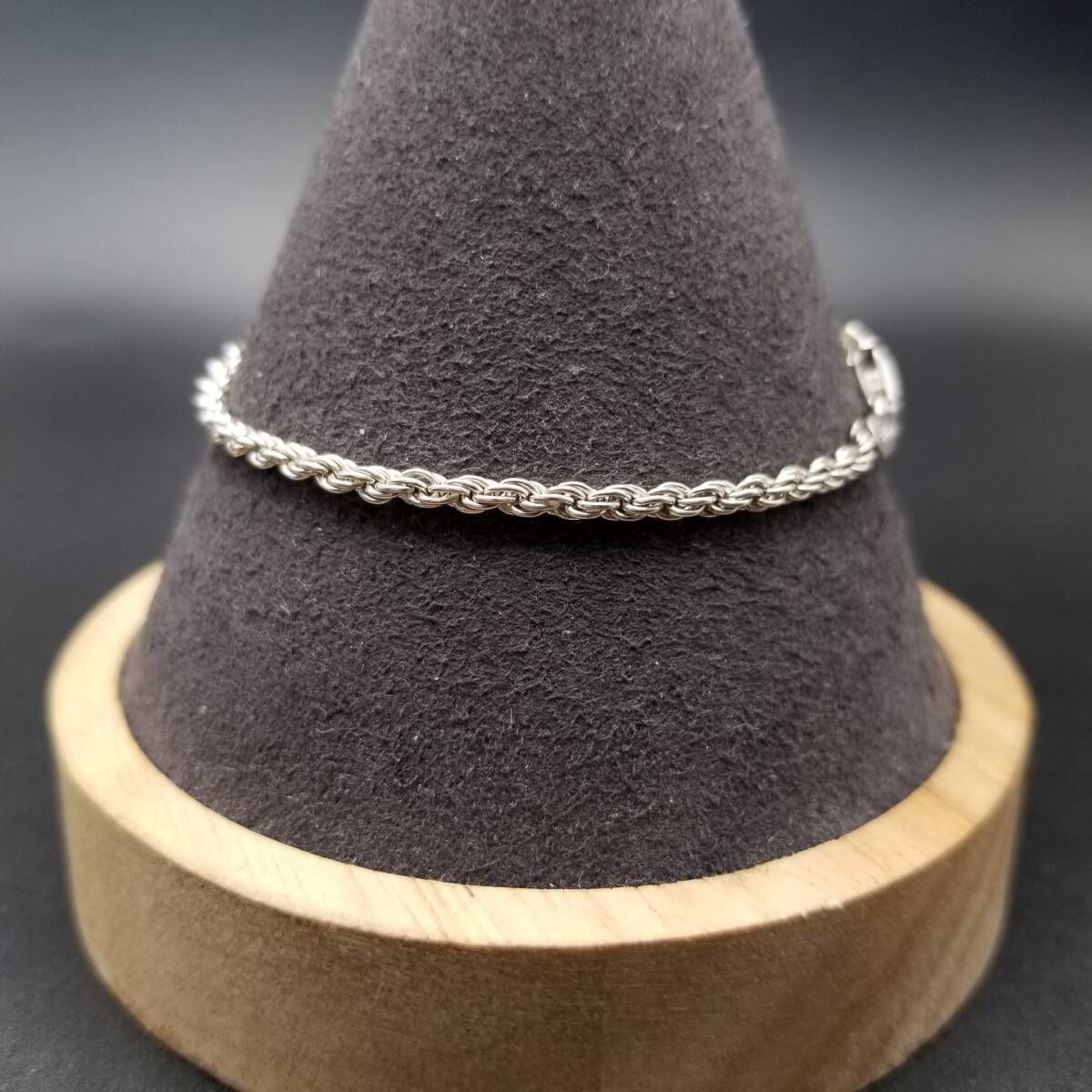 SU イタリア ヴィンテージ 細幅 ツイスト ロープチェーン 925 シルバー