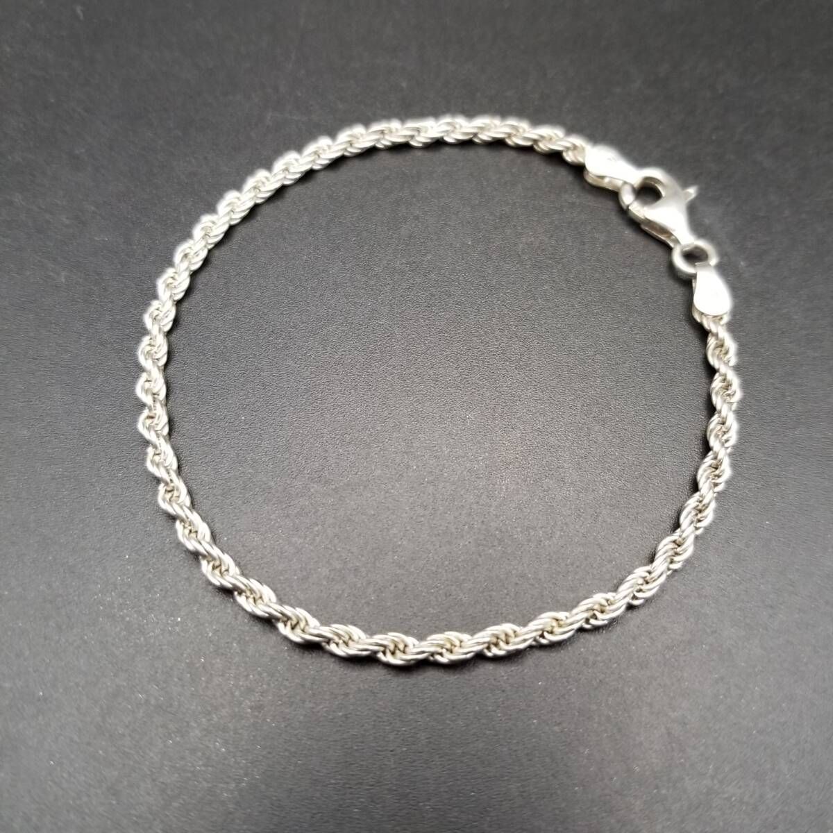 イタリア ヴィンテージ シルバー ロープチェーン ブレスレット ITALY925 イタリア ヴィンテージ ルーズロープチェーン 925 シルバー