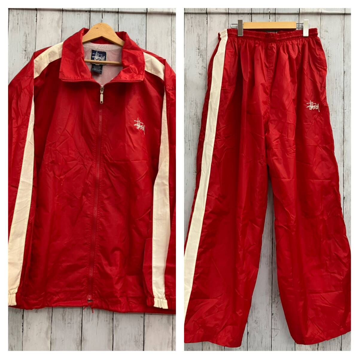 STUSSY SPORT ステューシースポーツ/セットアップ/サイズXXL/レッド