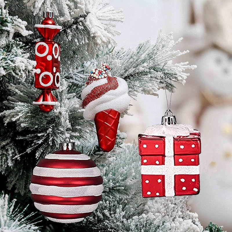 クリスマス ボール オーナメント 8cm 70個セット SVNVIOZ 北欧風