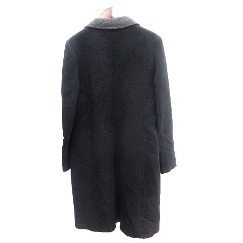 イネド INED チェスターコート ウール 2 M 黒 ブラック /AU - メルカリ