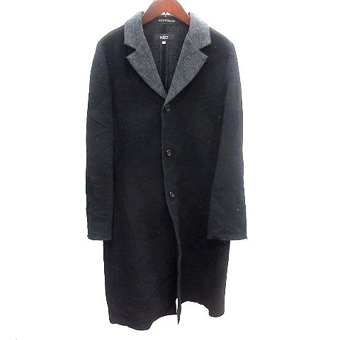 イネド INED チェスターコート ウール 2 M 黒 ブラック /AU - メルカリ