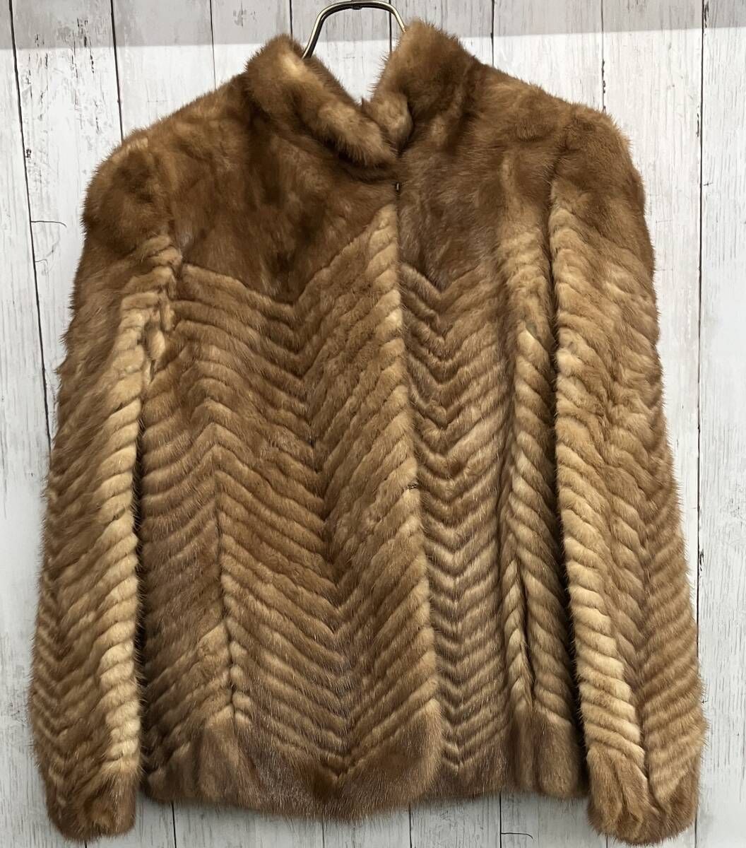 IWASAKI MINK ダークブラウン ミンク スカラップ 毛皮コート レース IWASAKI MINK ダークブラウン ミンク スカラップ 毛皮コート レース
