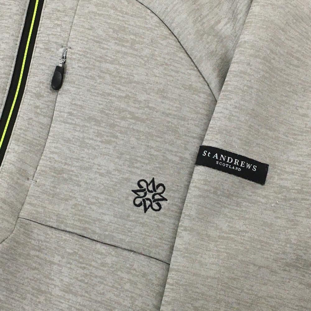 美品】セントアンドリュース ジャケットブルゾン 杢グレー ロゴ