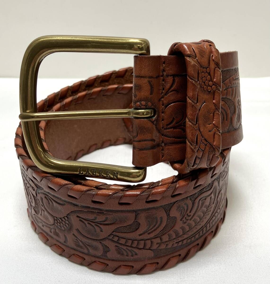 ☆RALPH LAUREN ラルフローレン ベルト レザー ブラウン - メルカリ