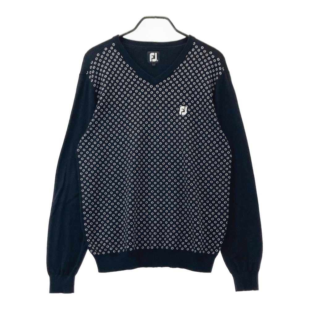 フットジョイ フットジョイ黒VネックセーターM セーター ネイビー