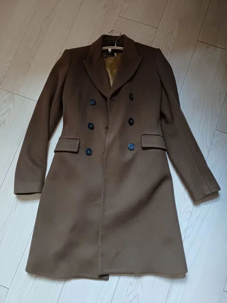 セオリー ダブルブレスト ブラウン コート ディスカウント 中古・古着