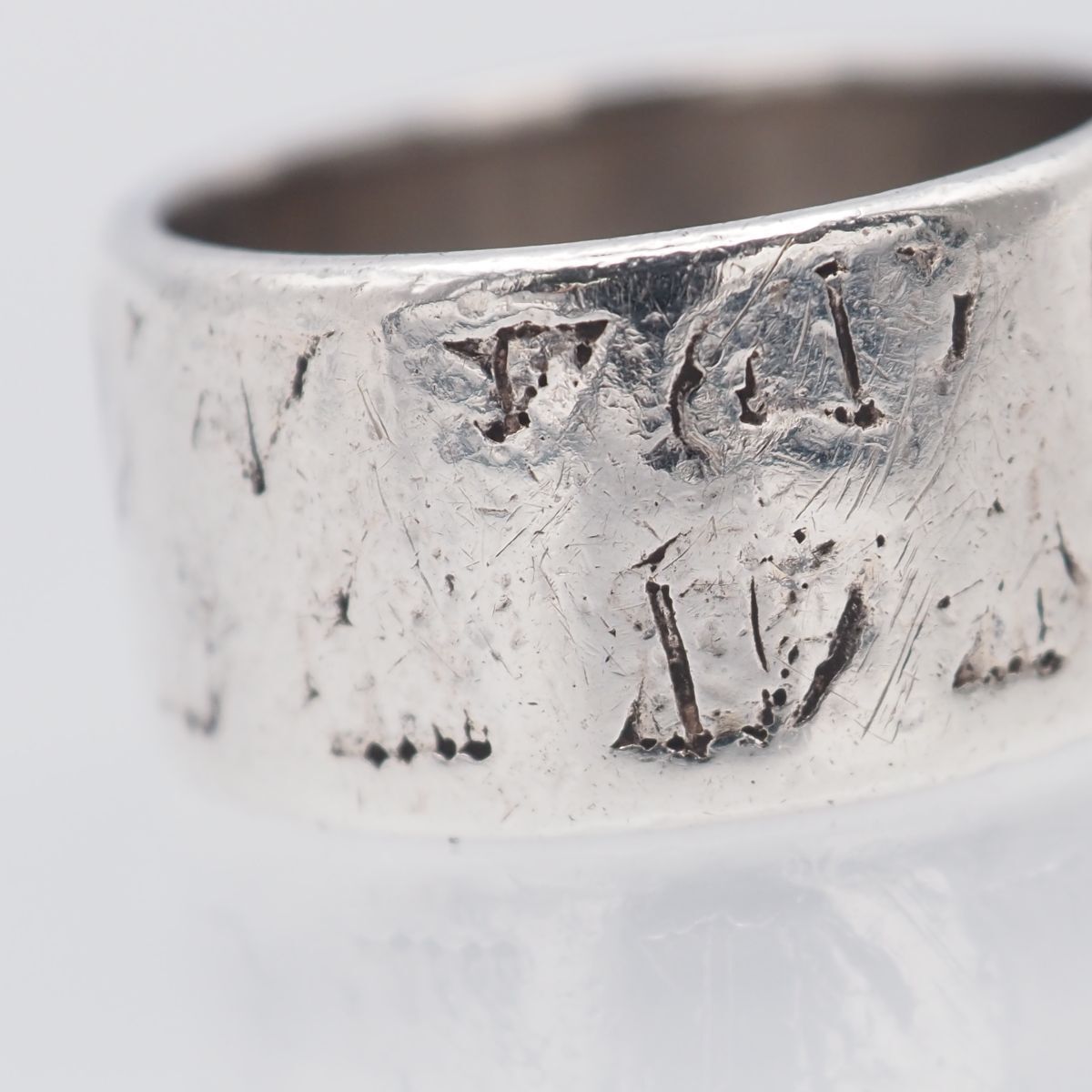 J026 ヴィンテージ SILVER刻印 リング デザイン シルバー 指輪 7号